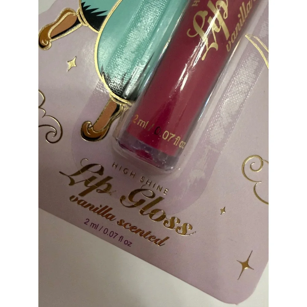Disney Princess Jasmine Lip Gloss Vanilla Scented Genie Lamp Cap Pink High Shine